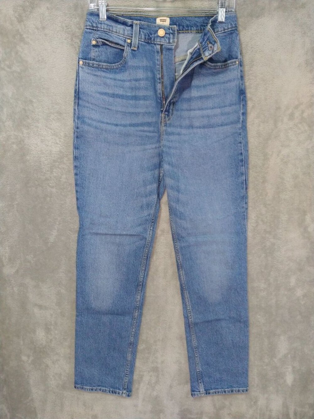 Levis Deepika Padukone Jeans Womens 28 Blue Denim Straight Leg High Rise Stretch